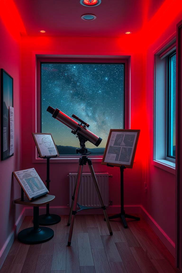 Setting Up a Mini Observatory Nook - 25 Man Cave Design Ideas