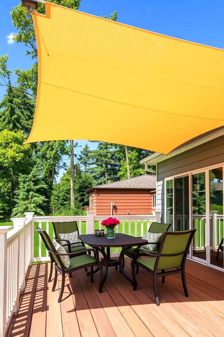 Shade Canopy for Easy Installation - 25 Deck Awning Ideas