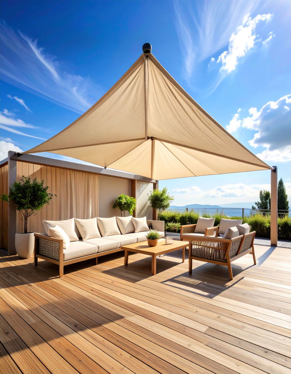 Shade Sails for a Minimalist Aesthetic