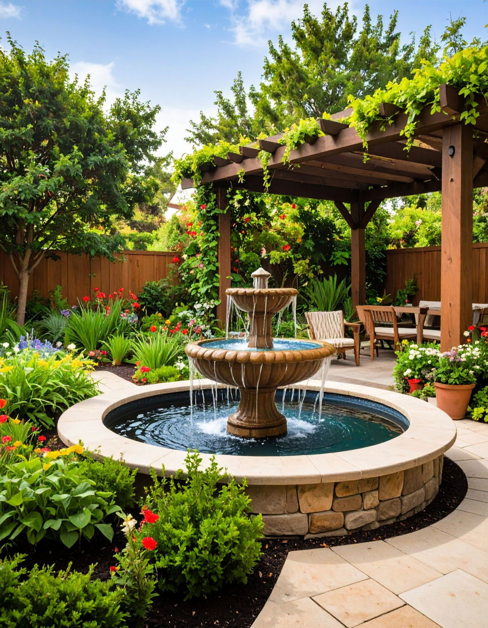 Shade friendly Water Feature