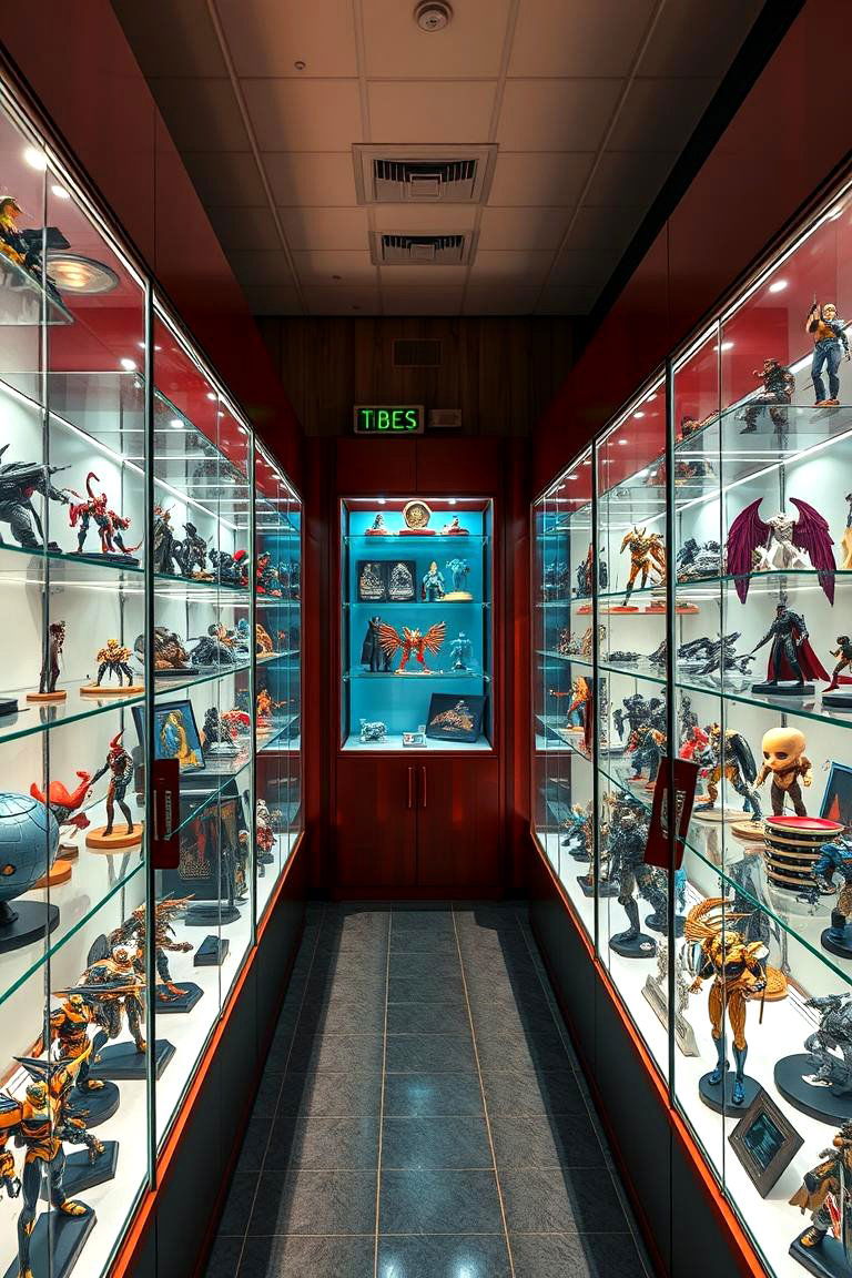 Showcasing Collectibles with Themed Displays - 25 Man Cave Design Ideas