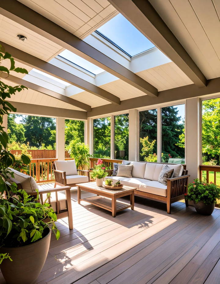 Skylight Integration with Vinyl Ceilings Vinyl Porch Ceiling Ideas