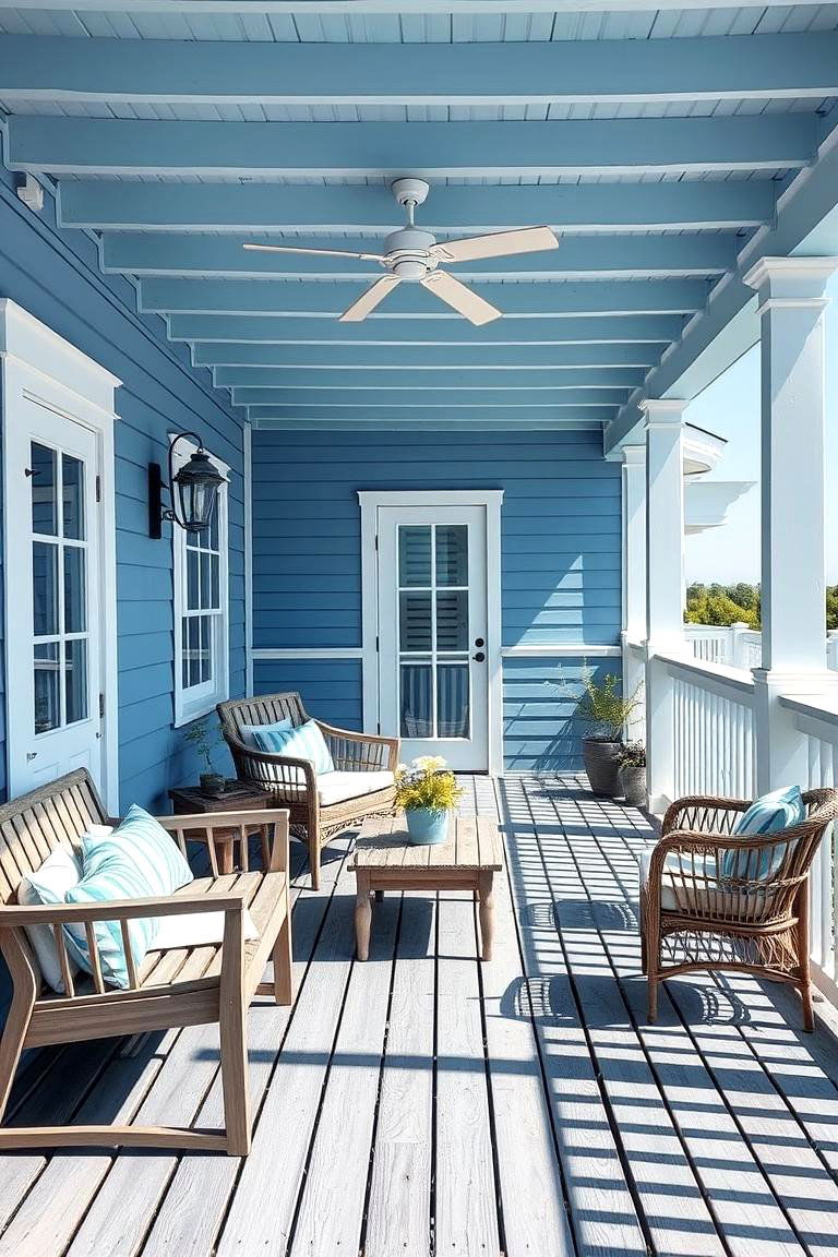 Slate Blue and White - 25 Two Tone Deck Color Schemes