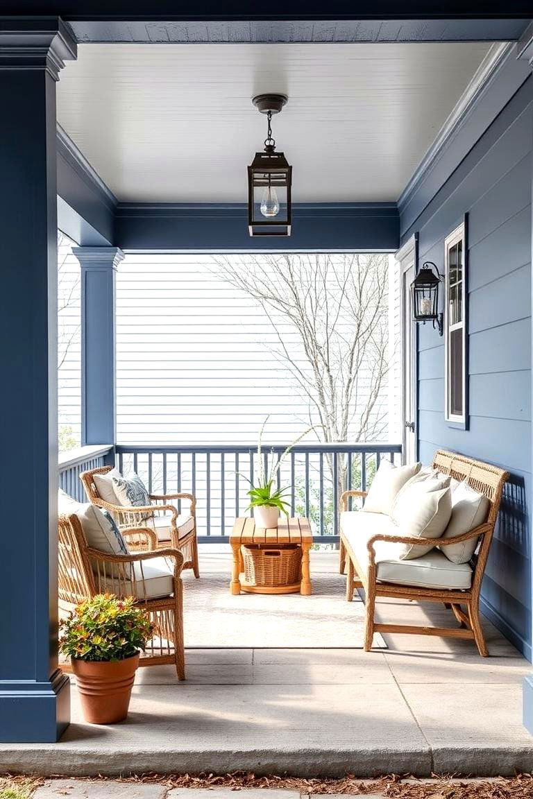 Slate Blue for Serene Elegance - 25 Porch Paint Colors
