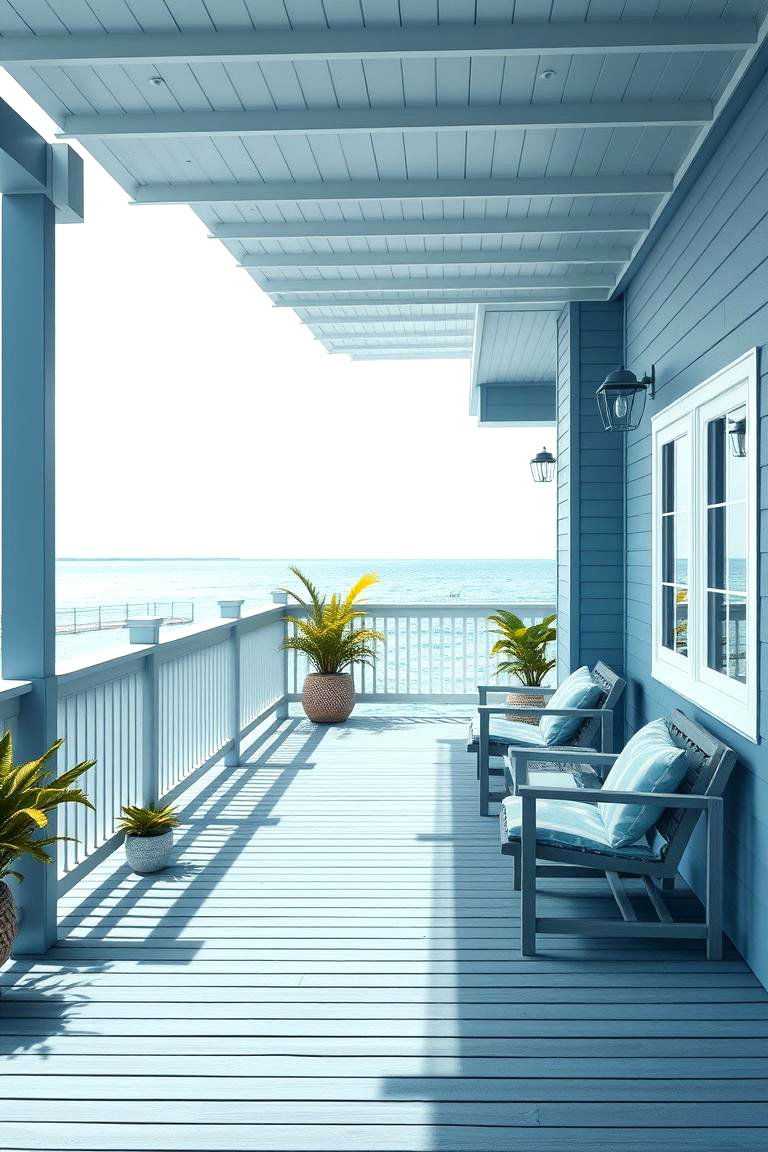 Slate Blue for a Calm Serene Atmosphere - 25 Deck Color Ideas