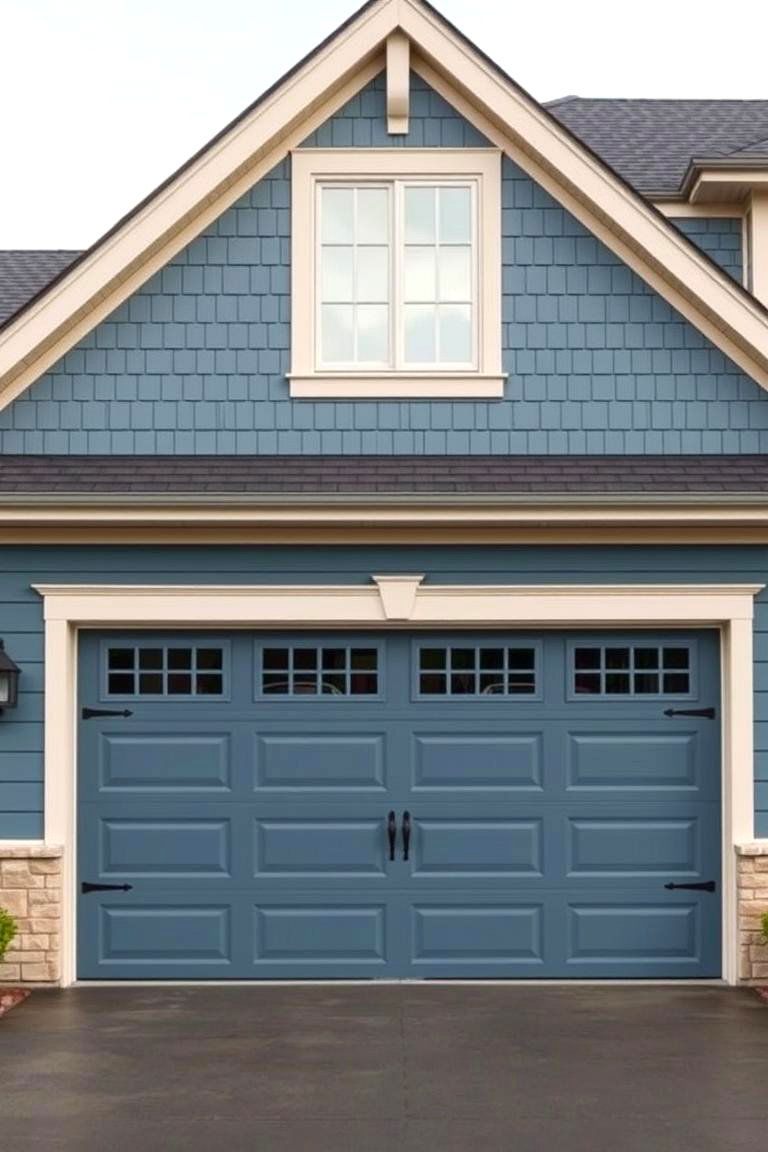Slate Blue for a Subtle Yet Stylish Choice - 25 Garage Door Paint Ideas