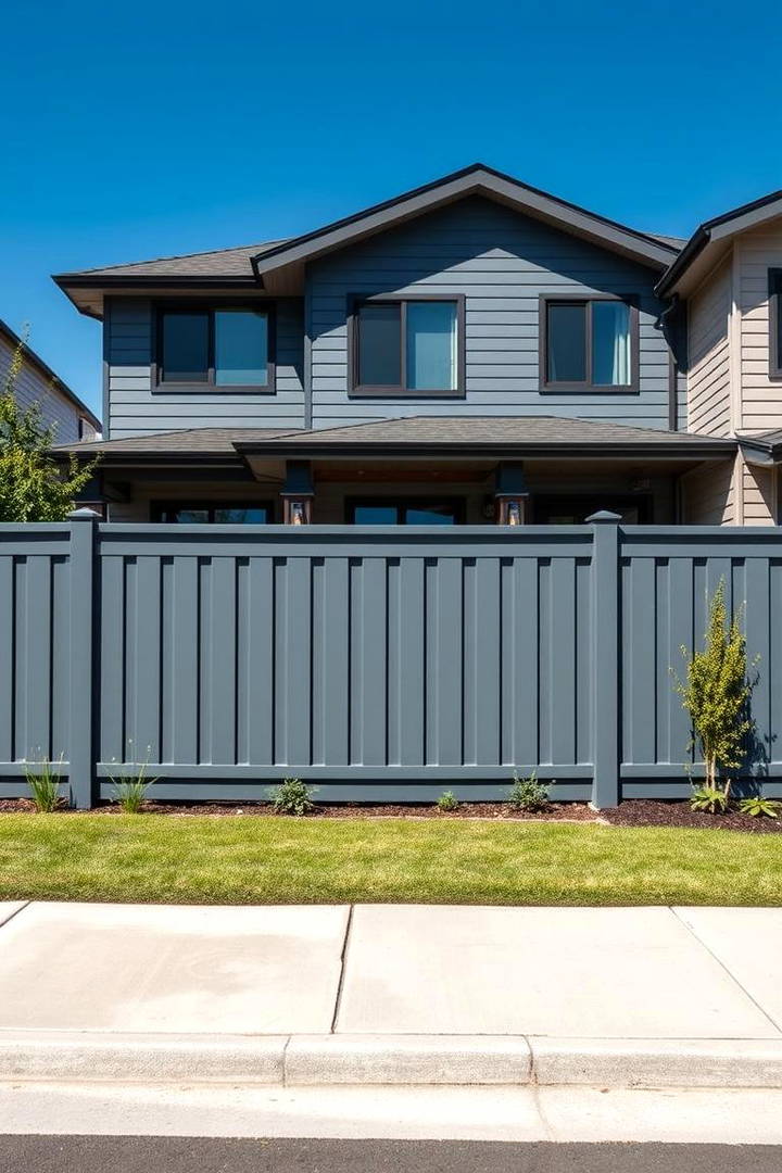 Slate Grey for a Contemporary Edge - 25 Vinyl Fence Colors