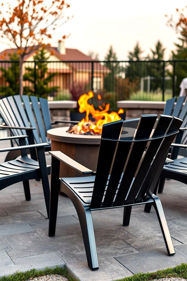 Sleek Metal Chairs for a Contemporary Look - 25 Fire Pit Chair Ideas