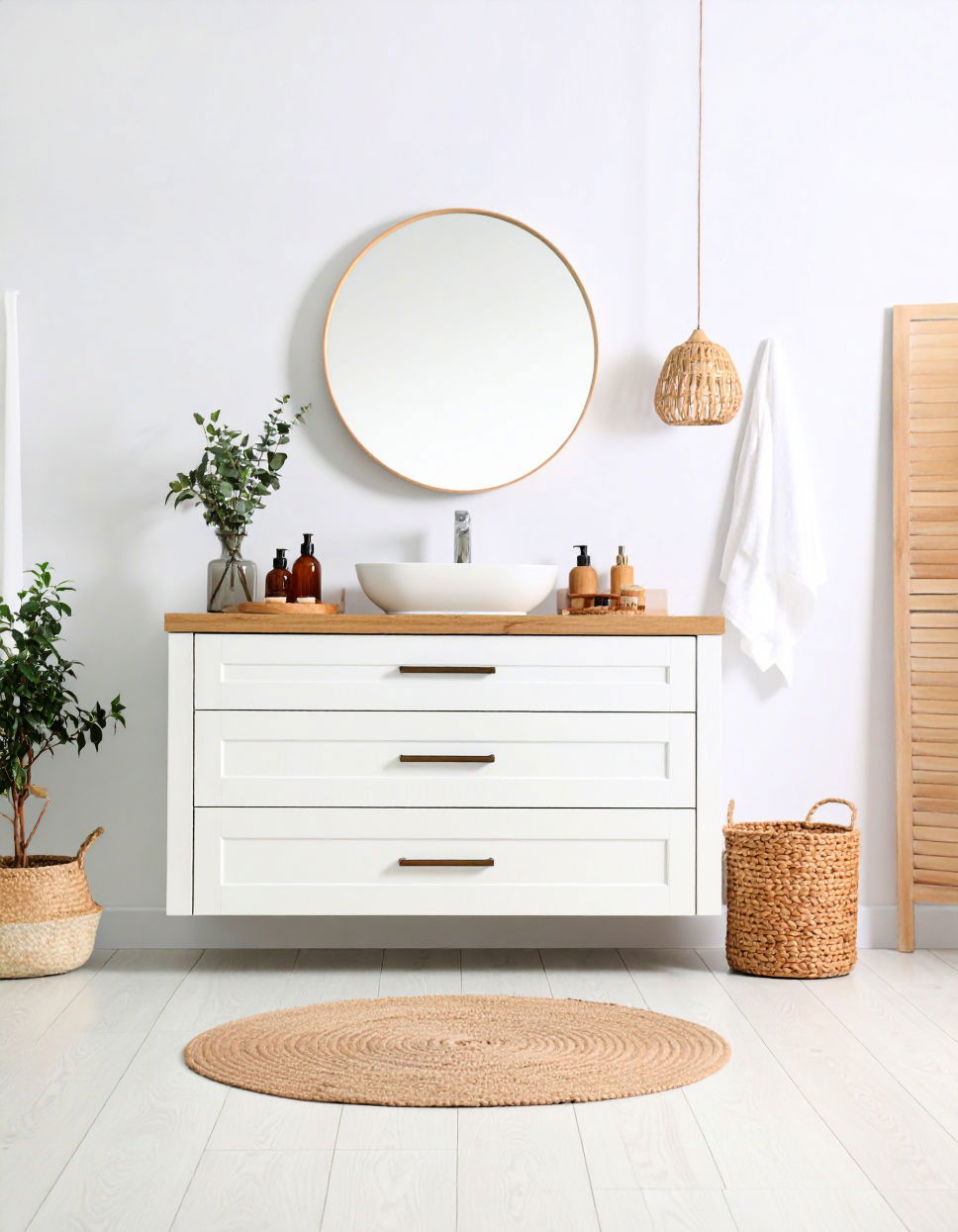 Sleek White Floating Vanity