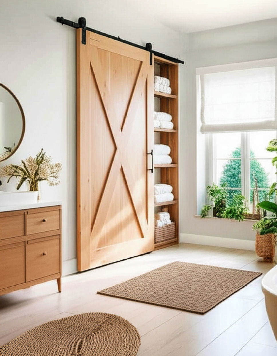 Sliding Barn Door Towel Storage Towel Storage Ideas