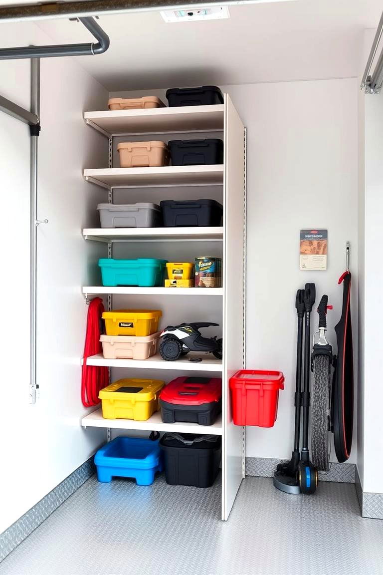 Sliding Shelf Storage for Compact Spaces - 25 Garage Shelving Ideas