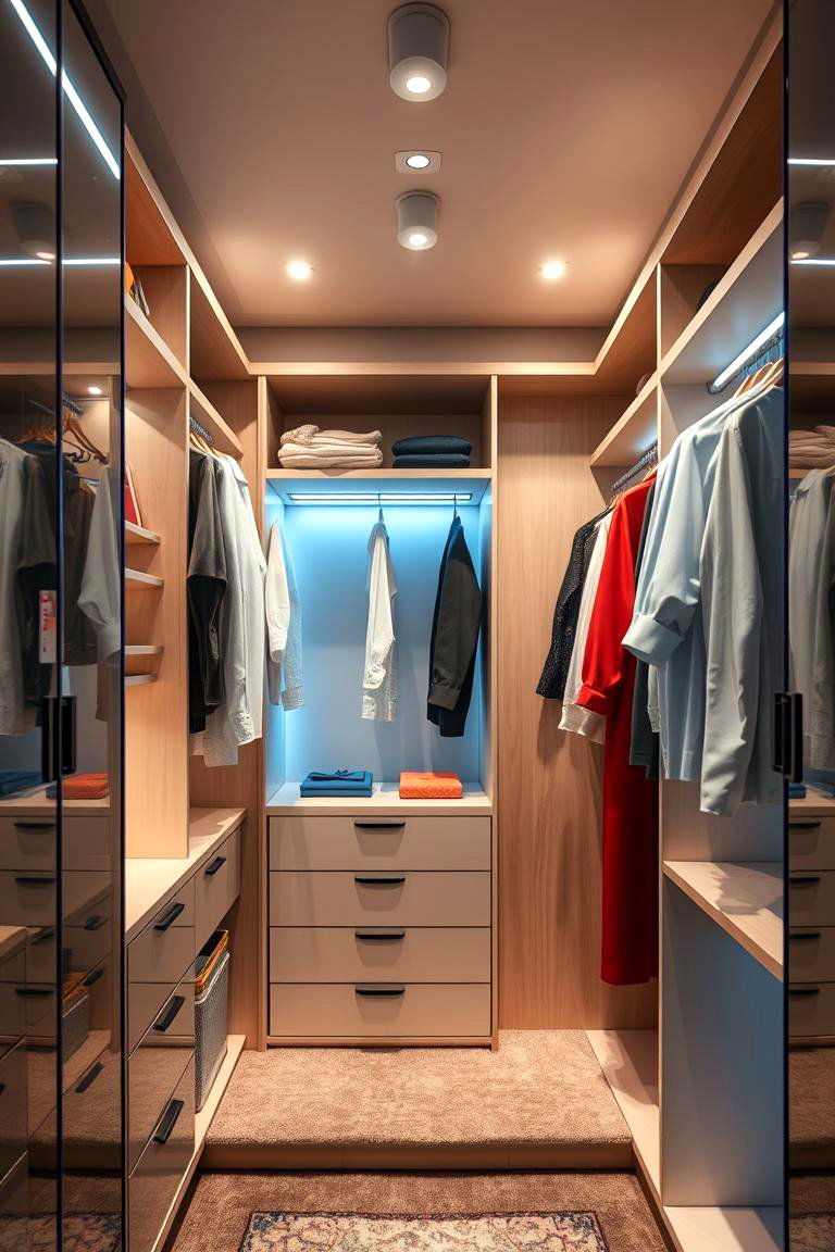 Smart Closet Lighting System - 25 Closet Lighting Ideas