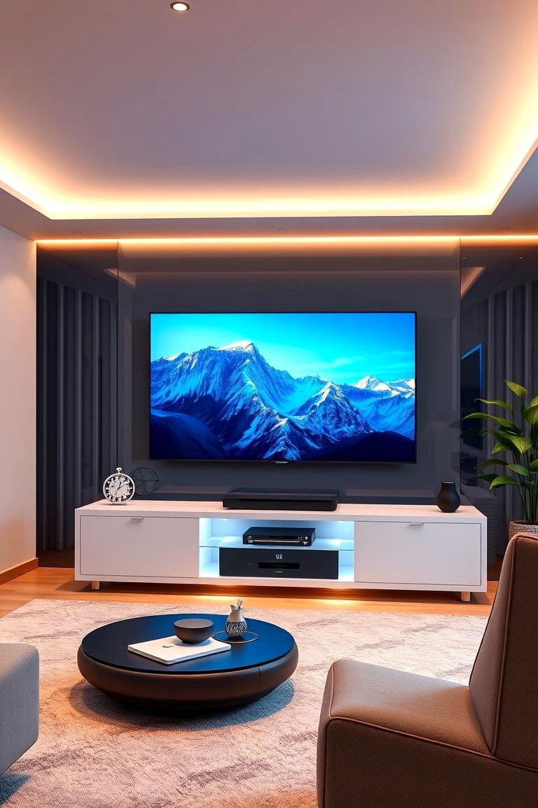 Smart TV Stand with Built In Tech Features - 25 Tv Stand Ideas
