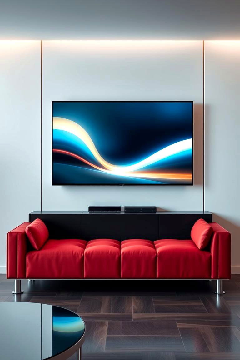 Smart TV Wall with Hidden Tech - 25 Tv Wall Ideas