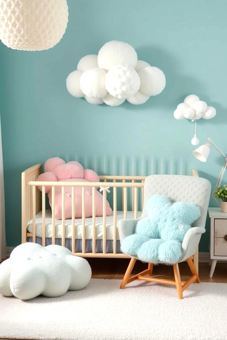Soft Cloud Pillows for Cozy Comfort - 25 Cloud Themed Nursery Ideas