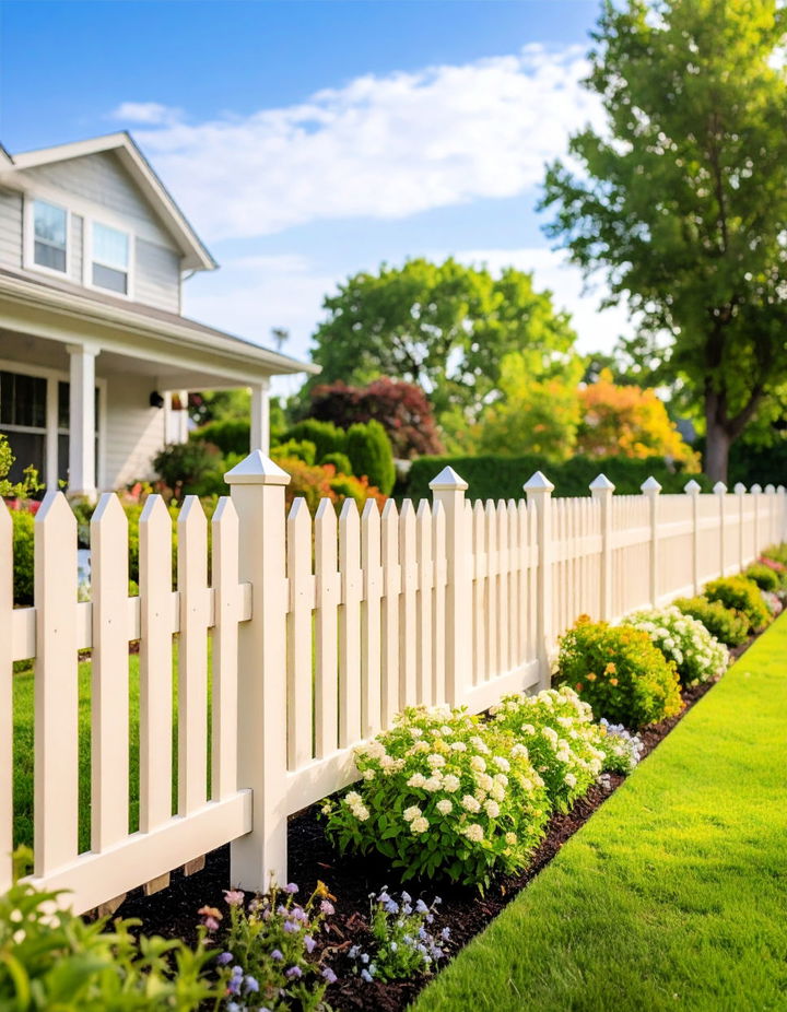 Soft Cream for a Bright Airy Ambiance Vinyl Fence Colors