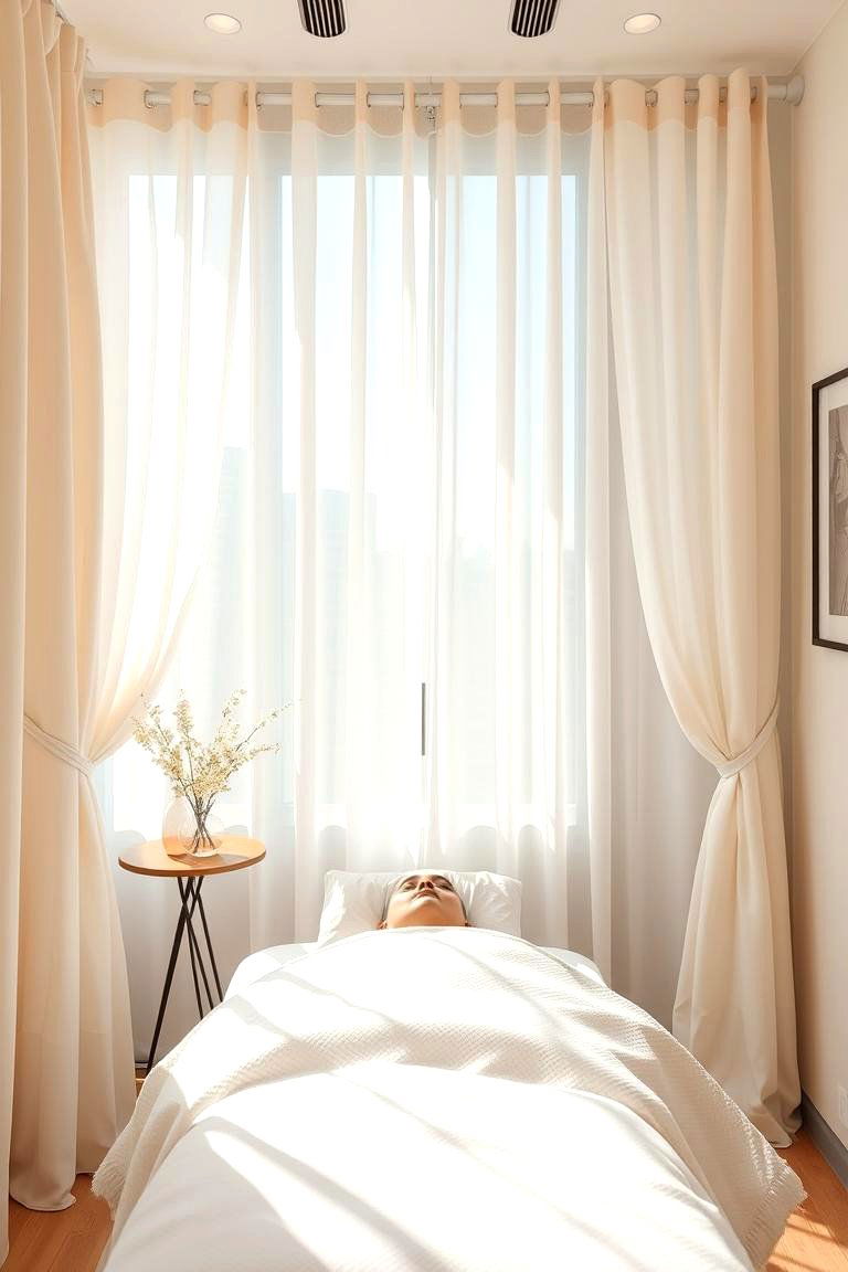Soft Drapes for Privacy - 25 Facial Room Ideas