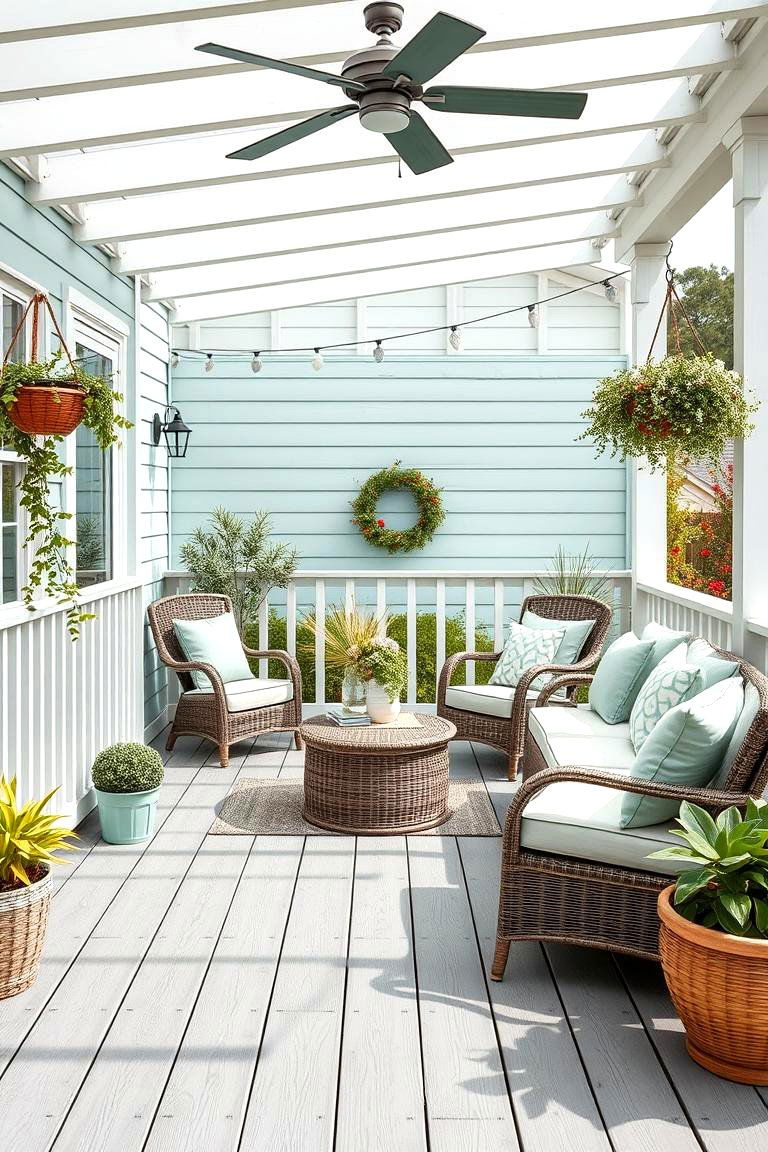 Soft Gray and Seafoam Green - 25 Two Tone Deck Color Schemes