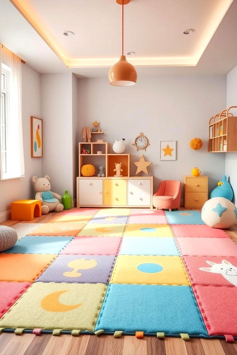 Soft Play Mats for Safety and Comfort - 25 Toddler Room Ideas
