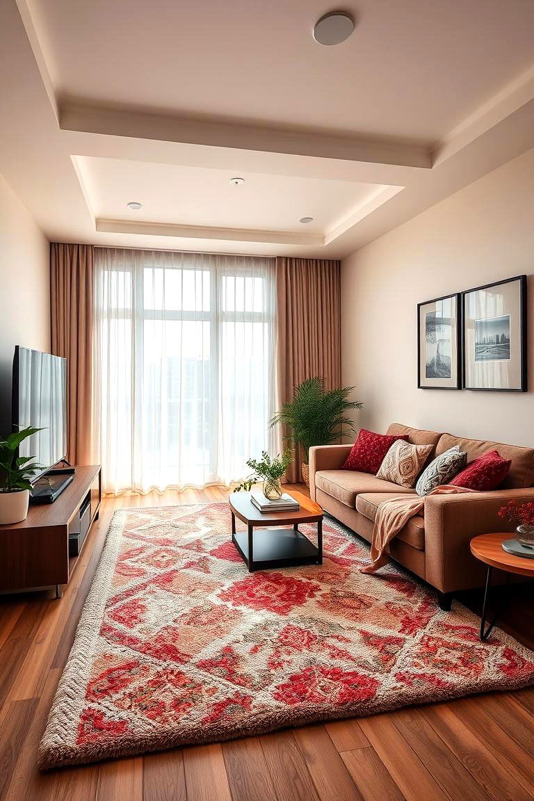 Soft Plush Rugs for Added Comfort - 25 Tv Room Ideas