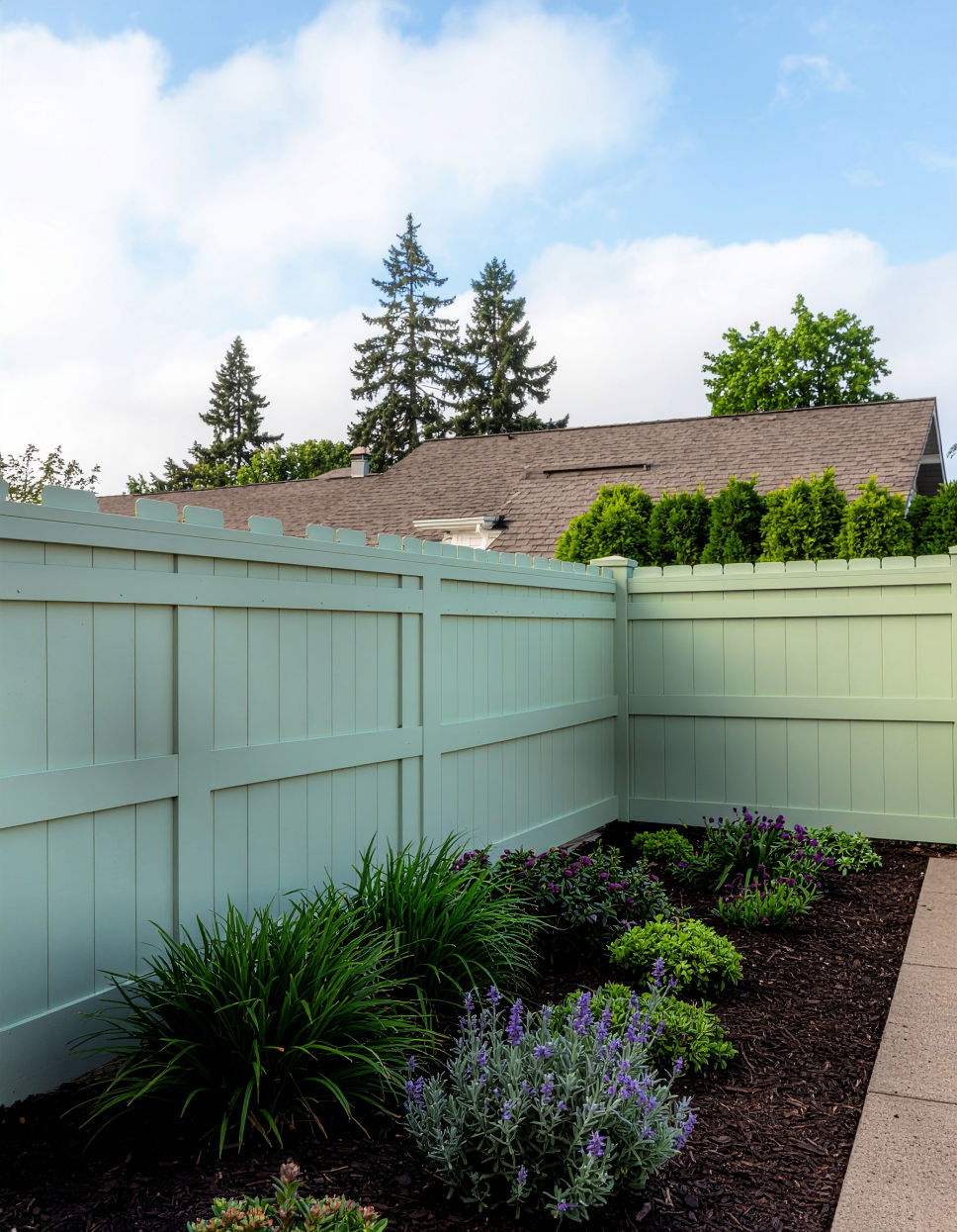 Soft Sage Green Color Fence Paint
