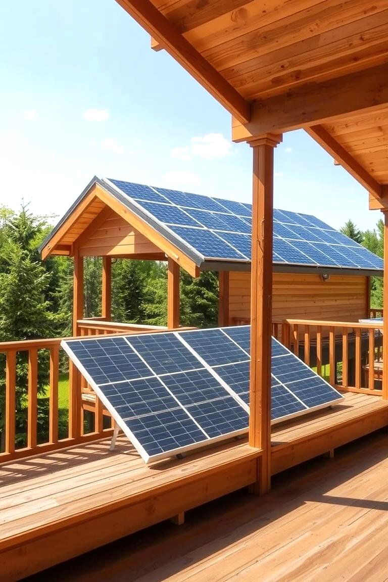 Solar Panels for Energy Efficiency - 25 Covered Deck Ideas