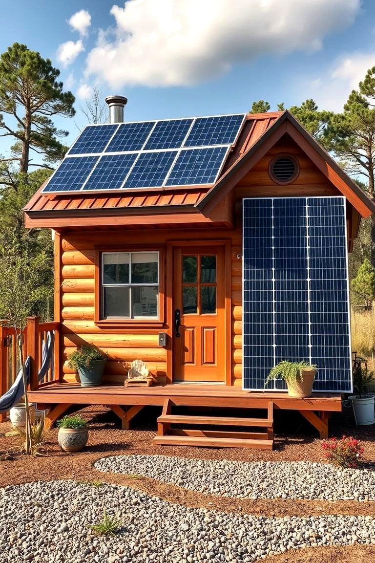 Solar Panels for Off Grid Power Independence - 25 Tiny House Design Ideas