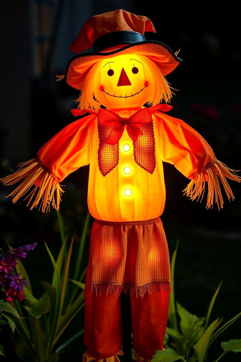 Solar Powered Scarecrow - 25 Garden Scarecrow Ideas
