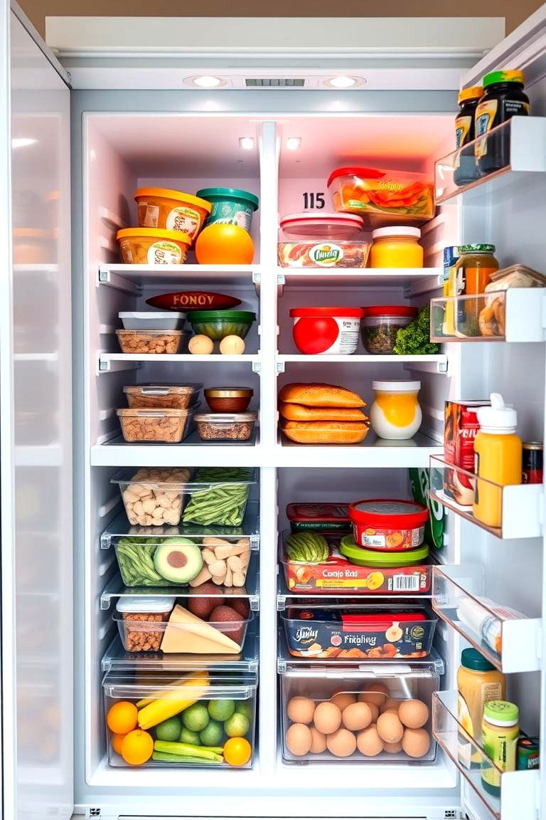 Sort Items by Meal Type - 25 Fridge Organization Ideas