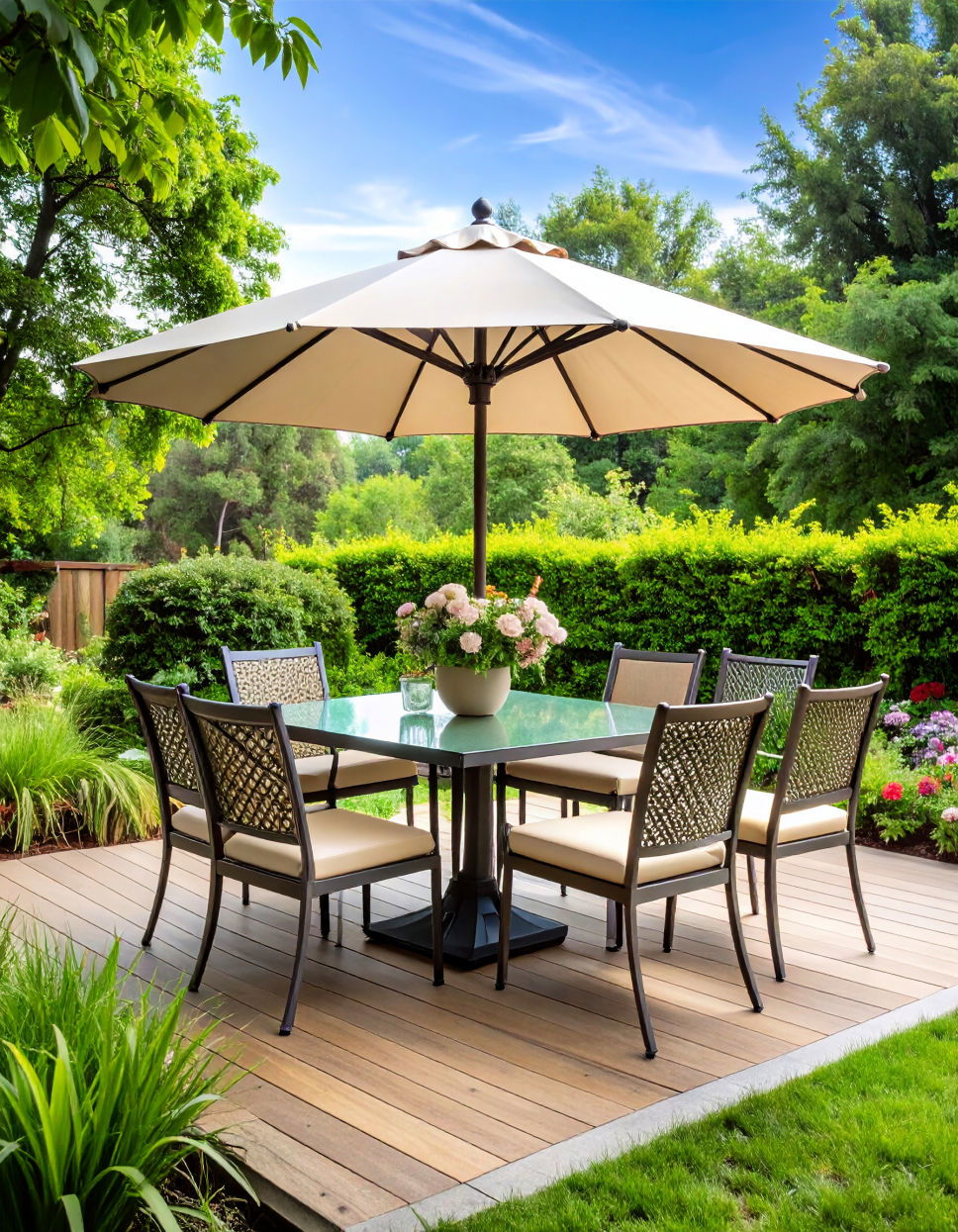 Spacious Dining Set Deck Furniture Ideas