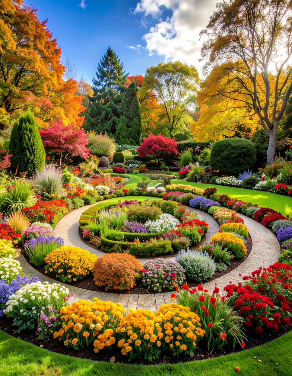 Spiral Garden for Seasonal Interest