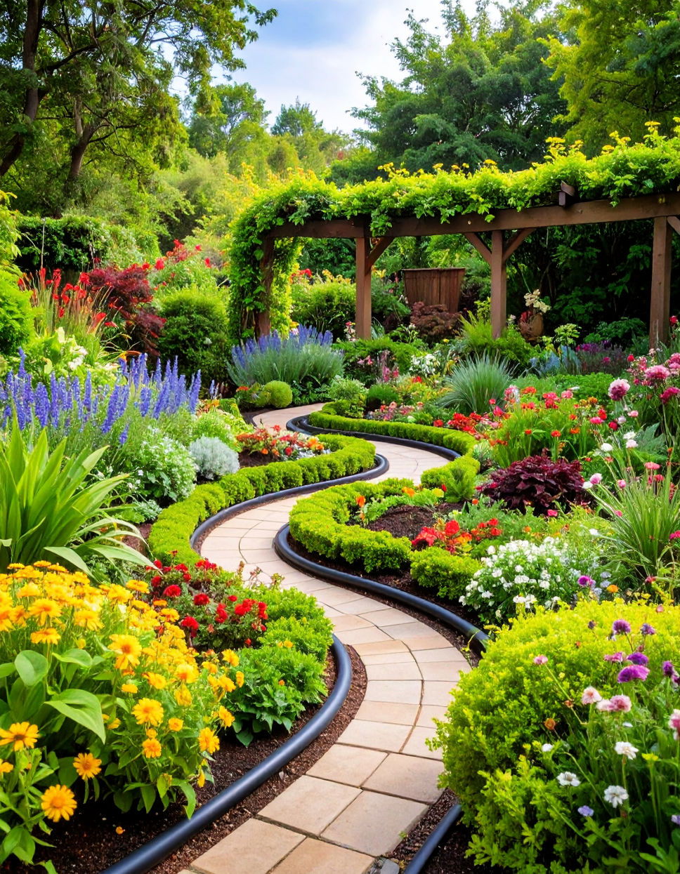 Spiral Garden with Watering System