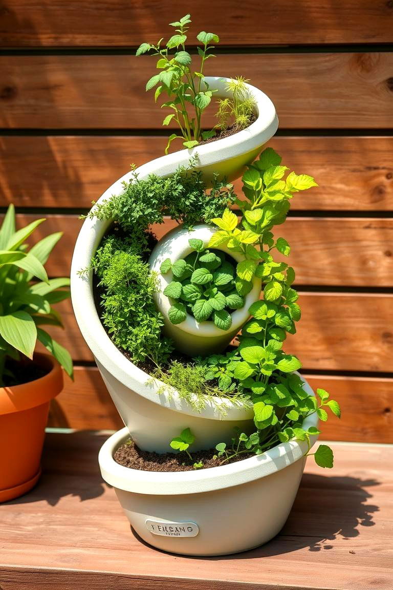 Spiral Herb Garden to Maximize Space - 25 Spiral Garden Design Ideas