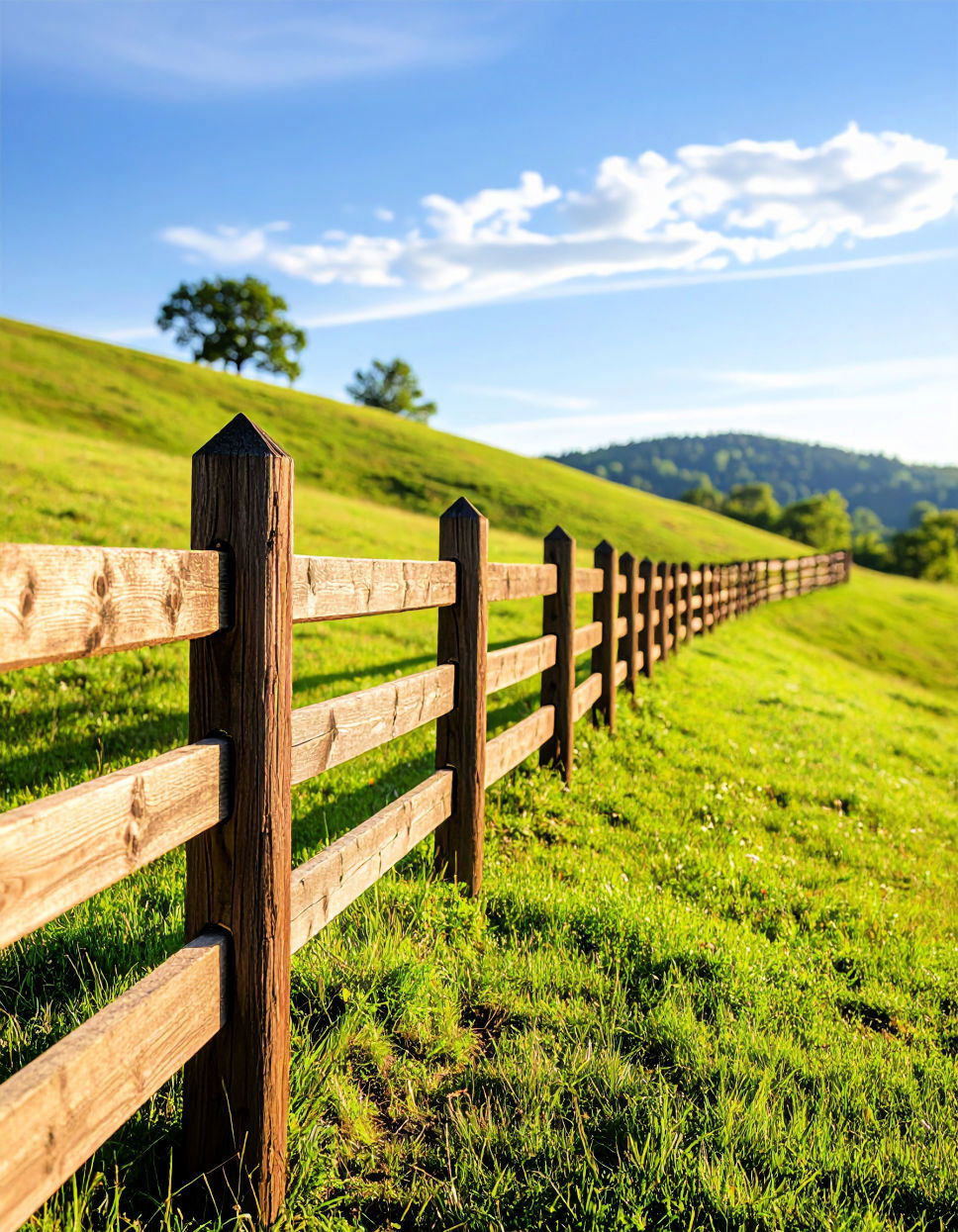 Split Rail Fence for Hillsides