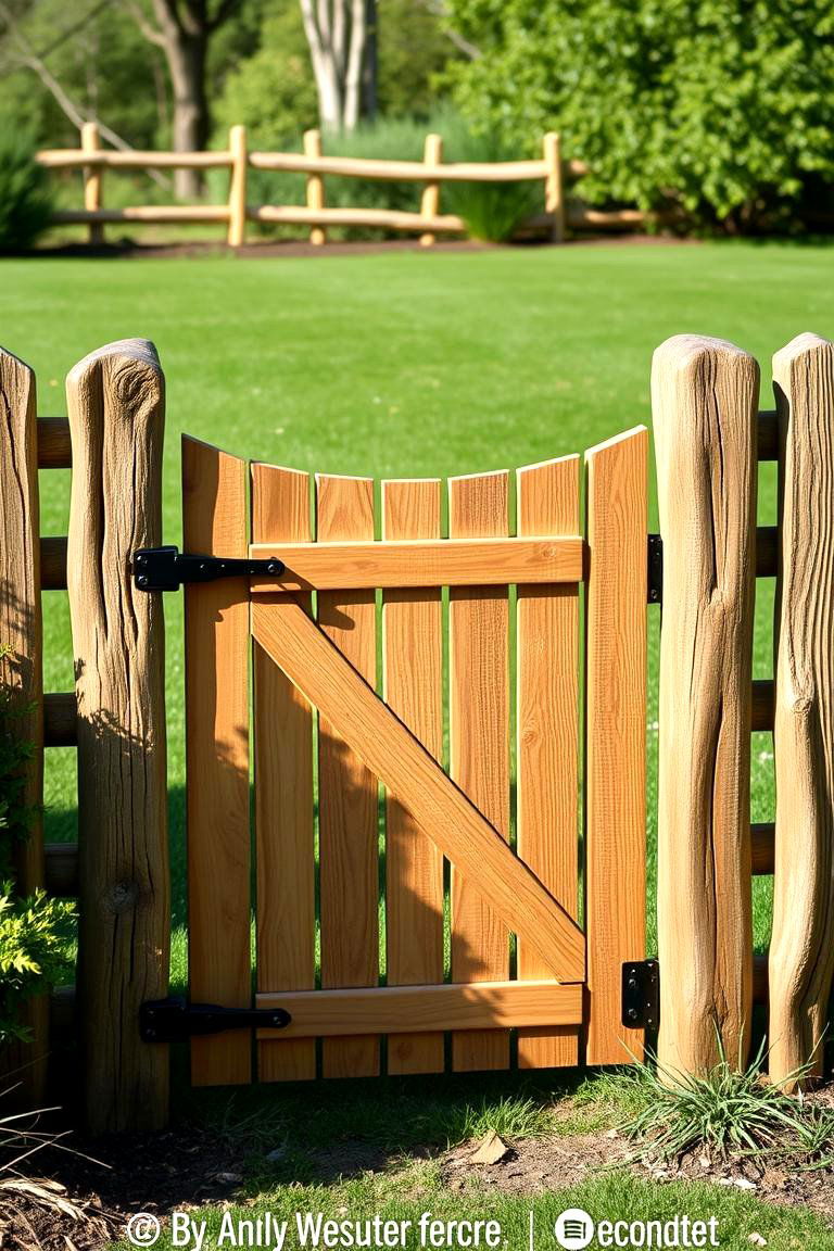 Split Rail Fence with Gate Entrance - 25 Split Rail Fence Ideas