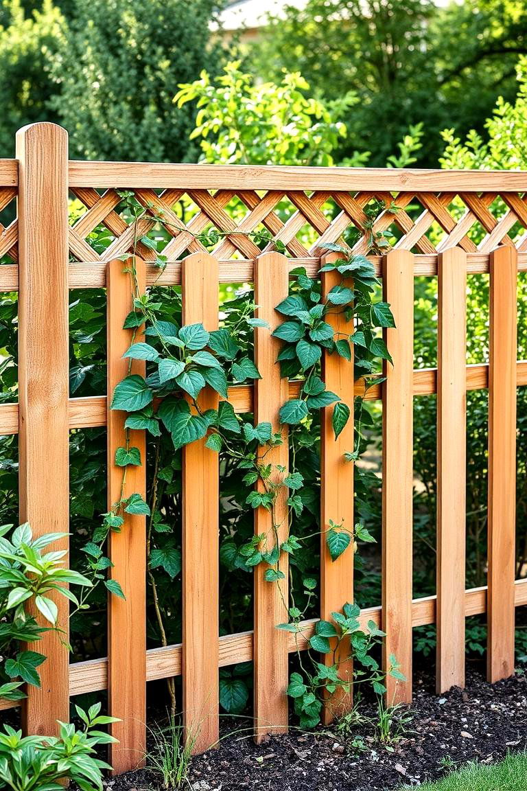 Split Rail Fence with Lattice Top - 25 Split Rail Fence Ideas