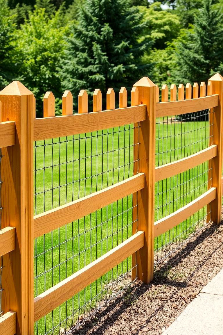 Split Rail Fence with Wire Insert - 25 Split Rail Fence Ideas