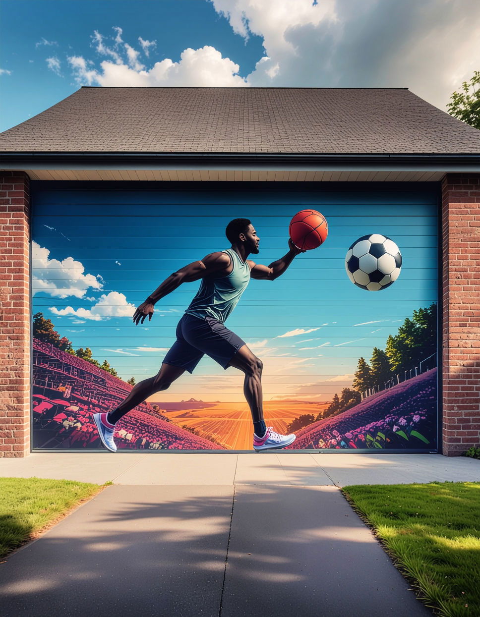 Sports Team Spirit Murals