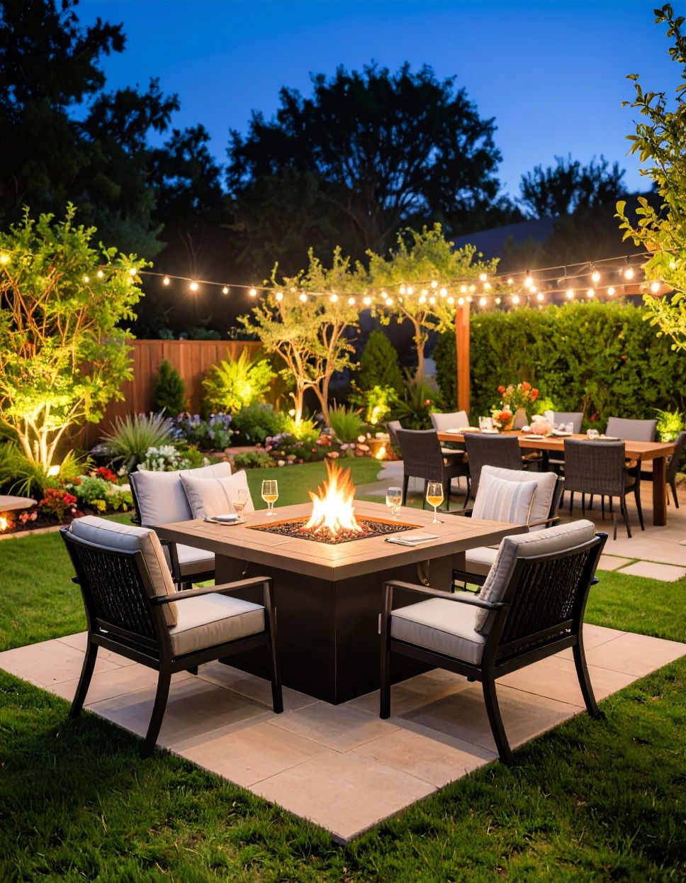 Square Fire Pit Table
