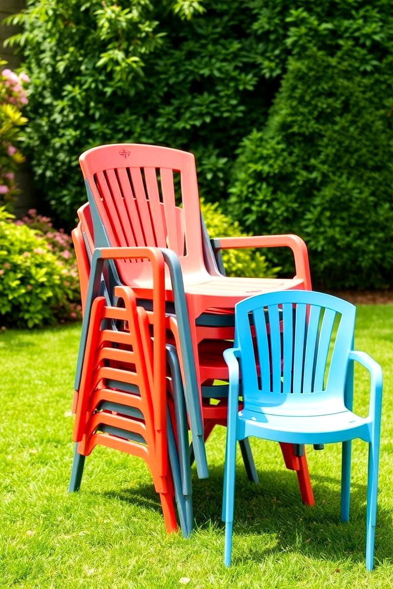 Stackable Chairs for Convenience - 25 Deck Furniture Ideas