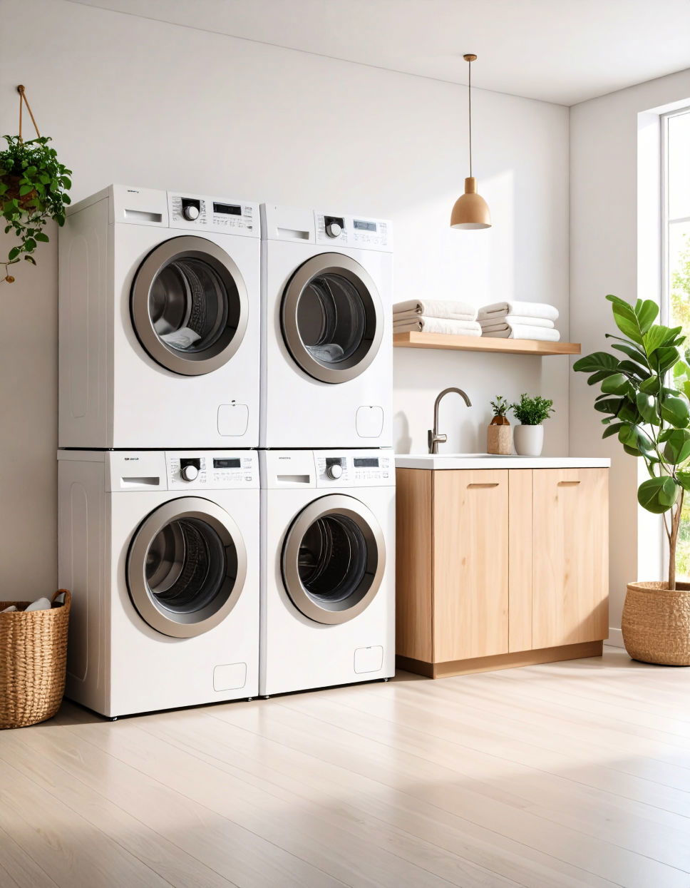 Stackable Units with Fold Out Counter Space