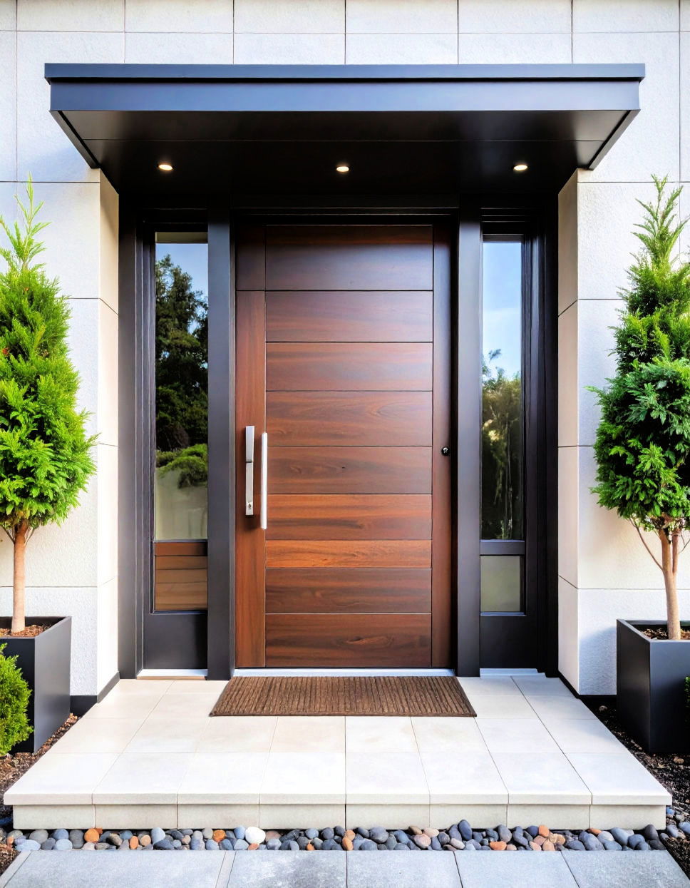 Stained Doors with Decorative Transoms for Grandeur