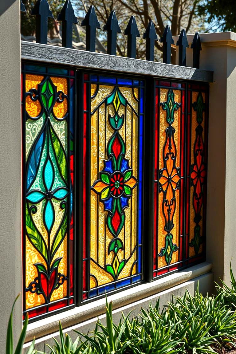 Stained Glass Panels - 25 Fence Art Ideas