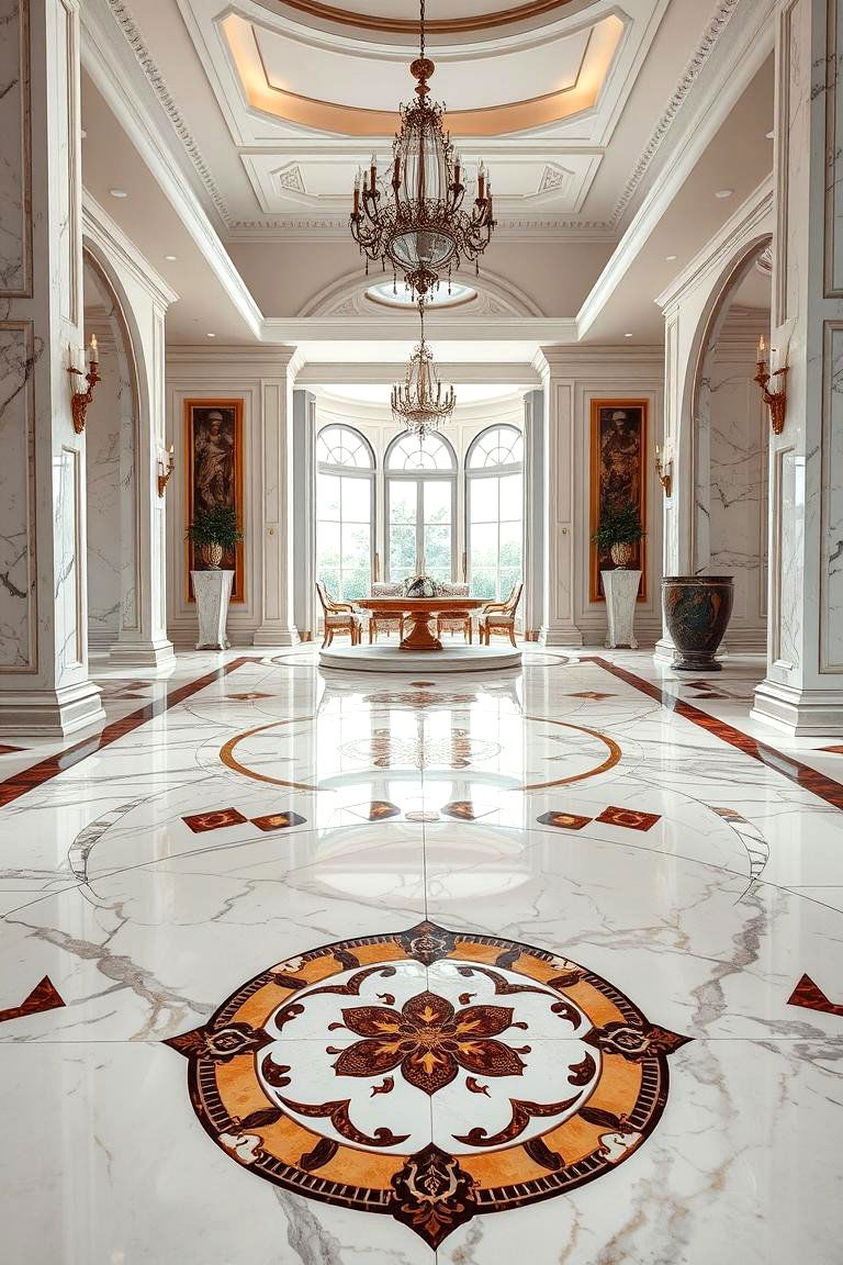 Statement Flooring for Foundation - 25 Luxury Dining Room Ideas