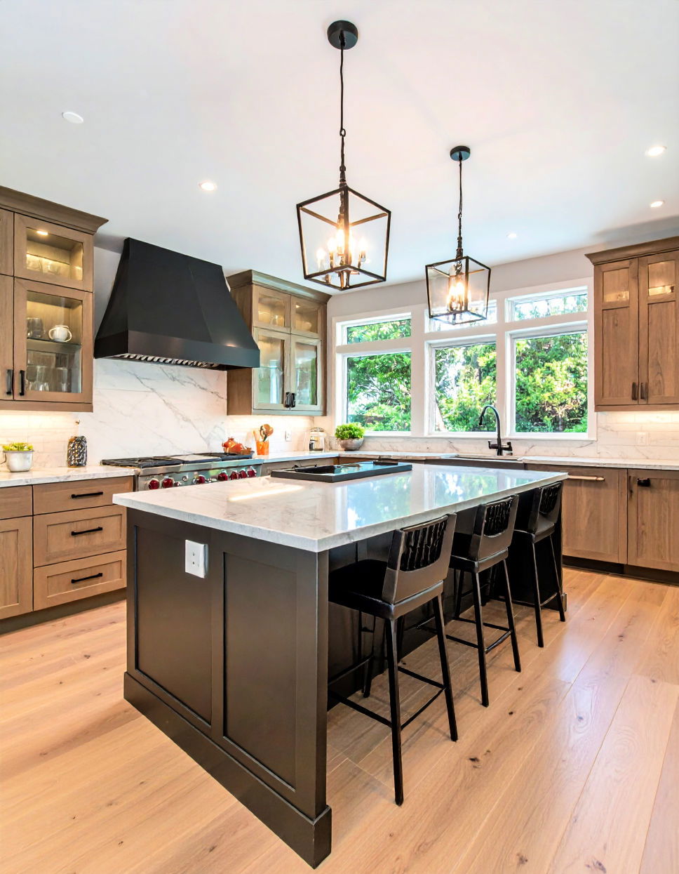 Statement Kitchen Island Transitional Kitchen Ideas