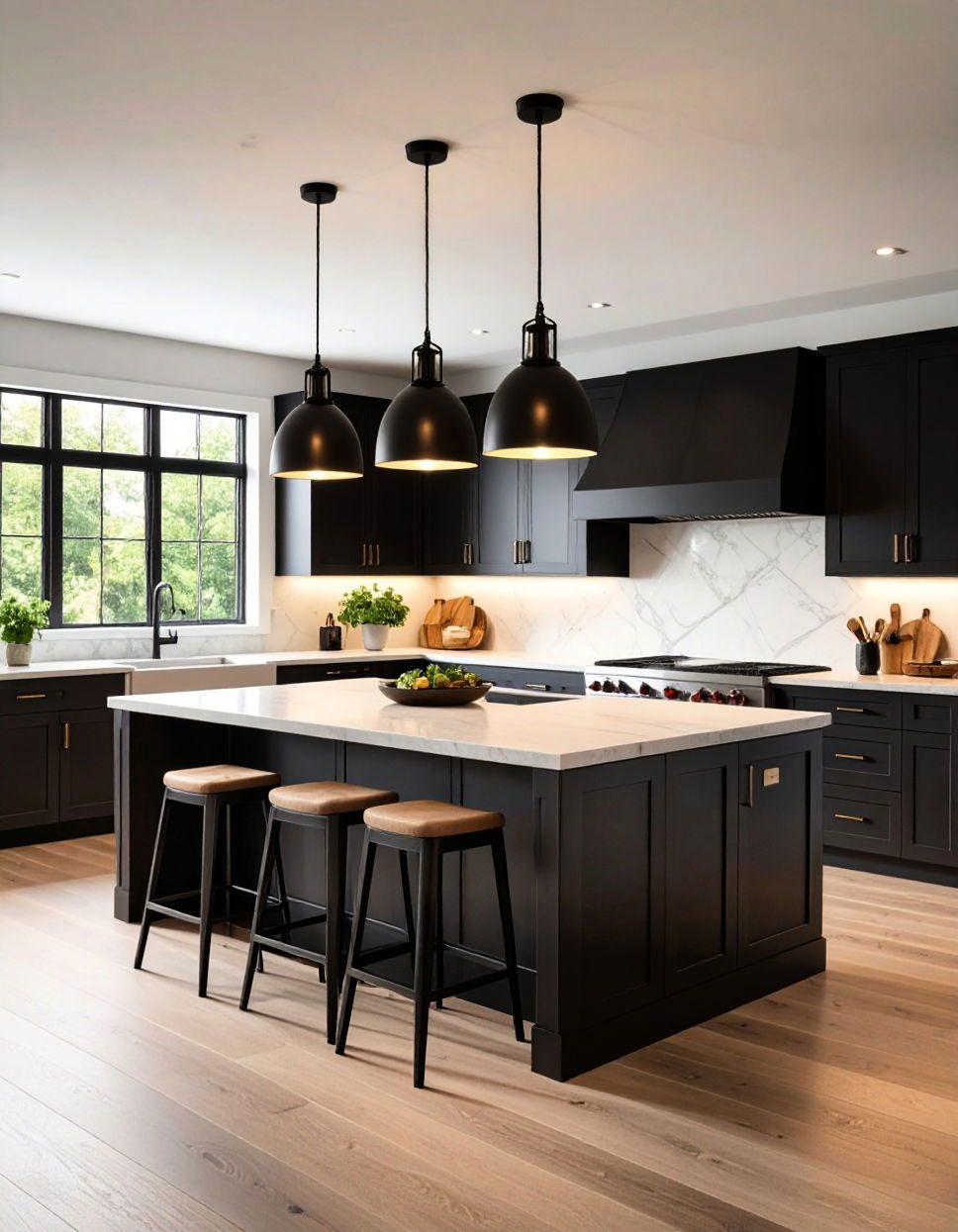 Statement Lighting Fixtures Transitional Kitchen Ideas