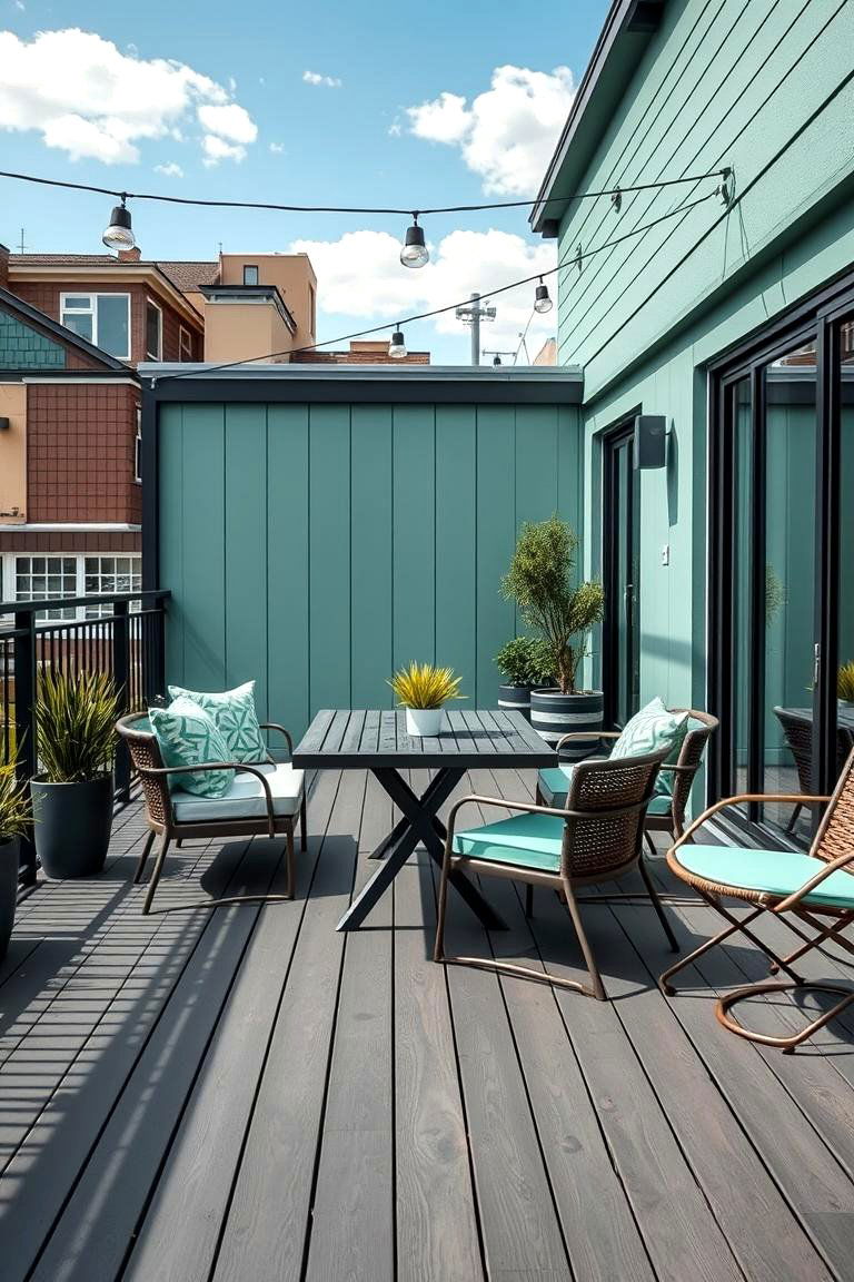 Steel Gray and Mint Green - 25 Two Tone Deck Color Schemes