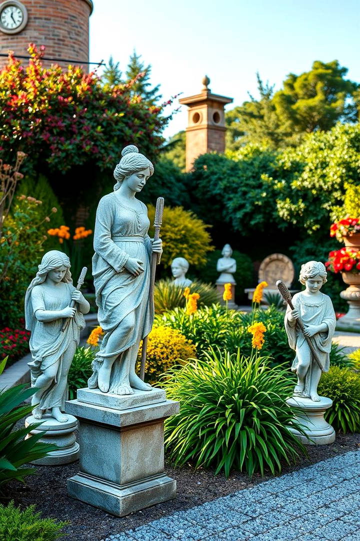Stone Garden Statues for Focal Points - 25 Vintage Garden Ideas