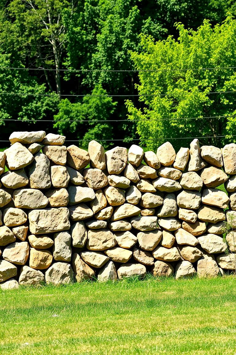 Stone or Rock Fencing - 25 Farm Fence Ideas