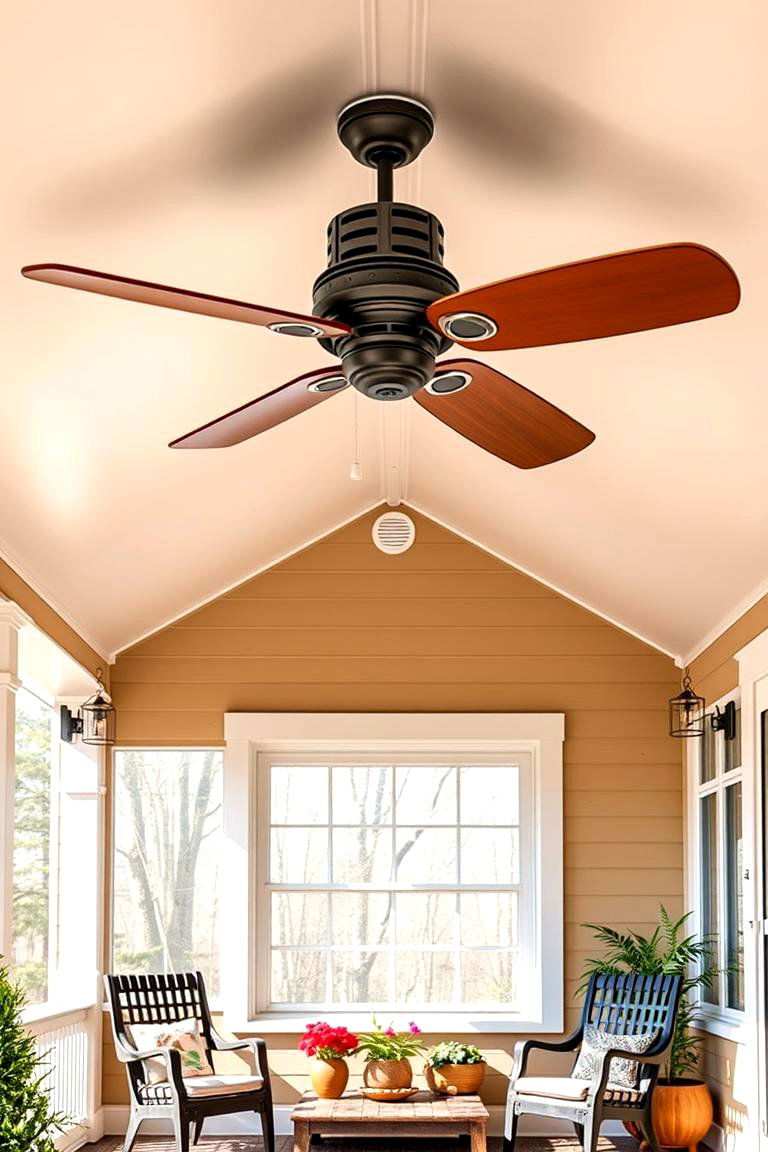 Stylish Ceiling Fans for Comfort and Design - 25 Three Season Porch Ideas